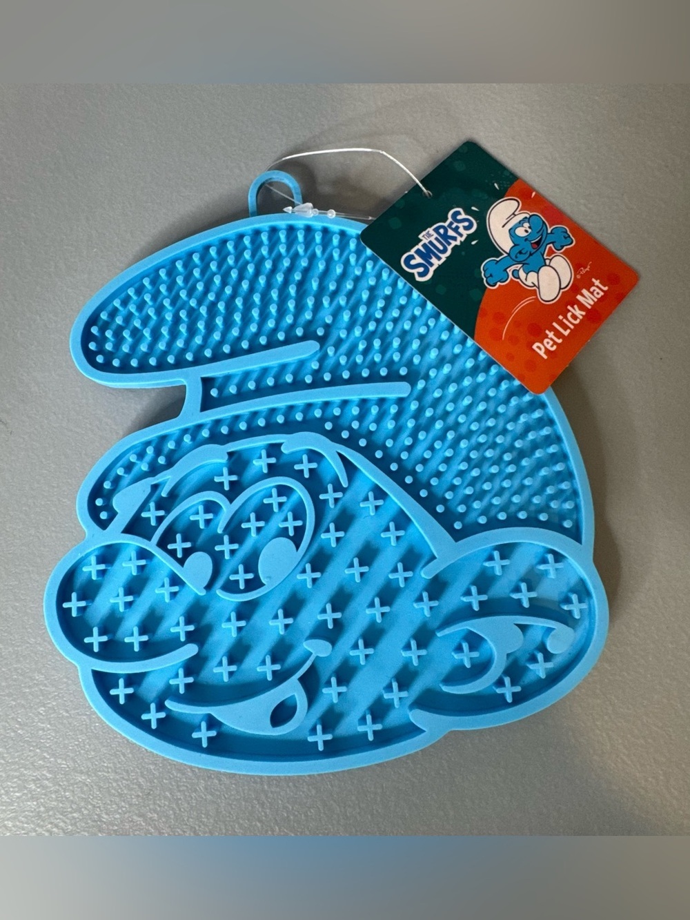 The Smurfs Blue Silicone Pet Lick Mat food play time dog cat pet